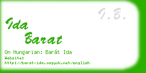 ida barat business card